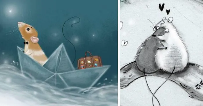 Dutch Artist Illustrates Rats To Show Their Cute Side