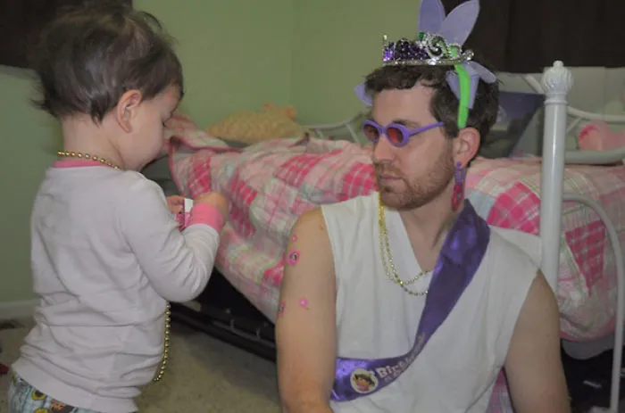 Daddy Plays Dress-Up With Daughter
