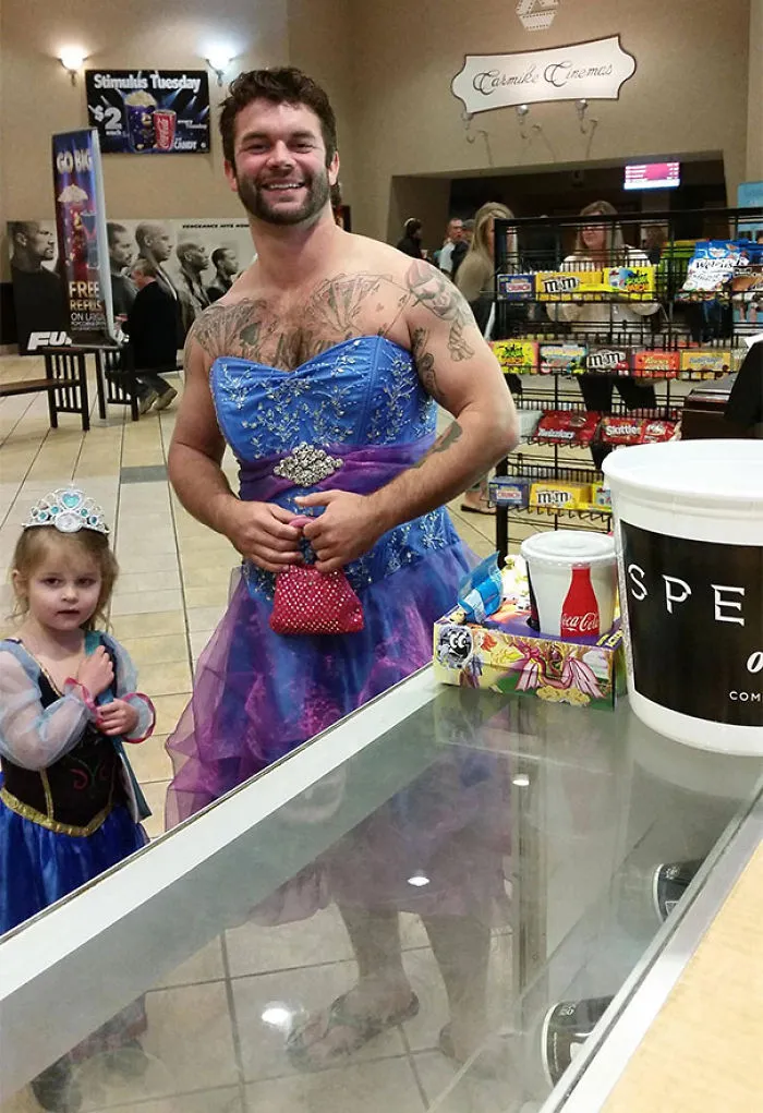 Girl Was Afraid To Wear Dress To Cinderella Movie, So Her Uncle Did This