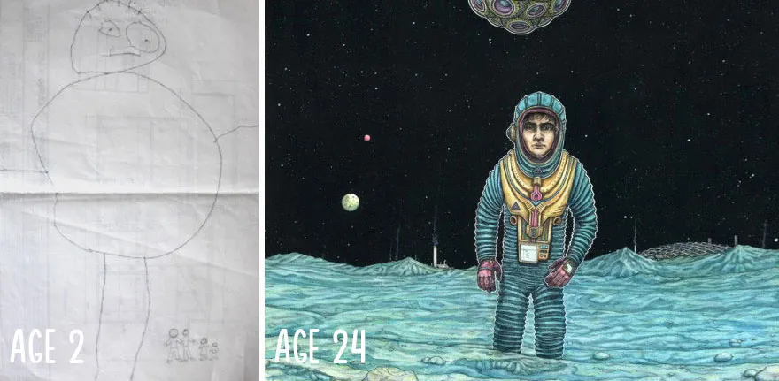 The Progression Of My Drawing Between Ages 2-24