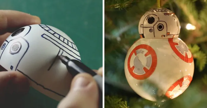Diy Starwars Christmas Ornament That I Made To Celebrate The Release Of The New Movie
