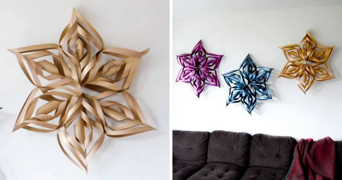 How To Make Huge Snowflake Decorations For The Holidays