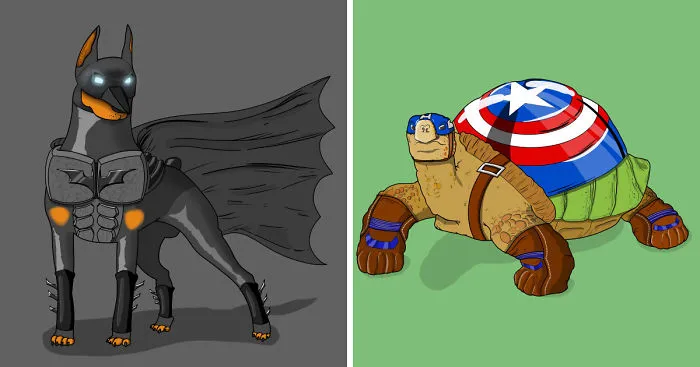 I Illustrated Wild Animals As Superheroes