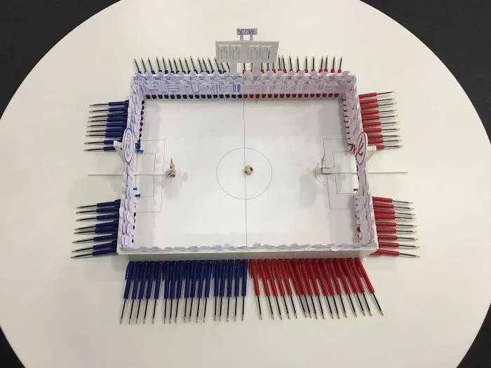 Turning Office Supplies Into A Foosballtable.