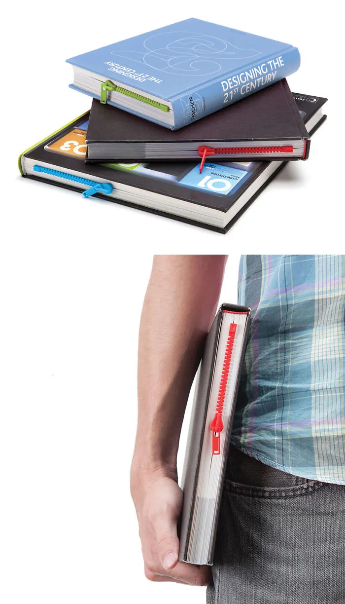 Zipped Book Bookmark