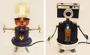 I Make Robot Lamps From Found Objects