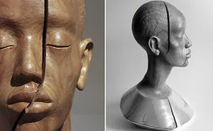 Jerzy Fober,polish Sculptor,creates Contemporary Sculptures.he Is Using An Axe To Finish It!