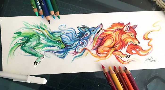 Wild Animal Spirits In Pencil And Marker Illustrations By Katy Lipscomb (Interview)