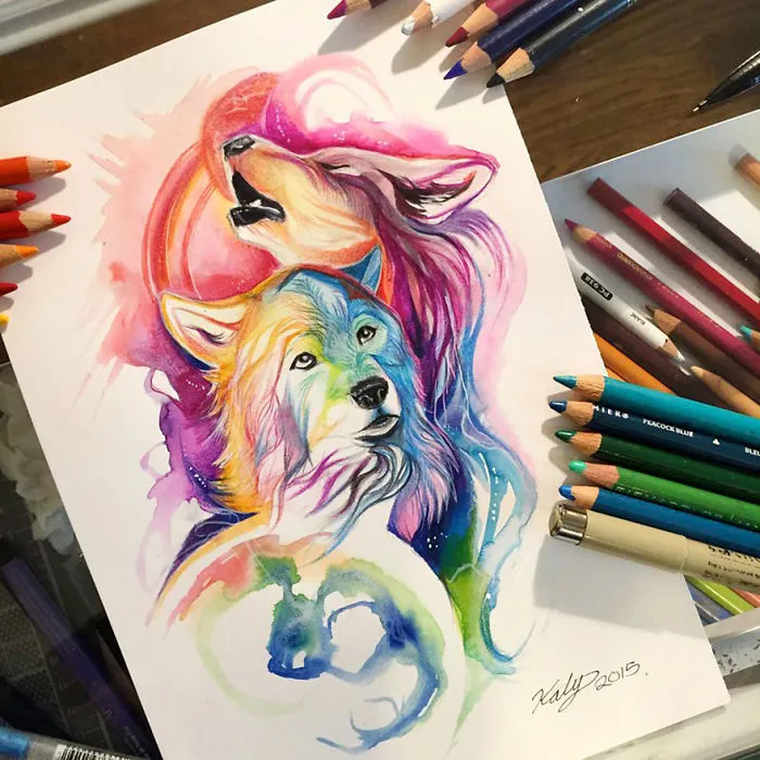 Wild Animal Spirits In Pencil And Marker Illustrations By Katy Lipscomb (Interview)