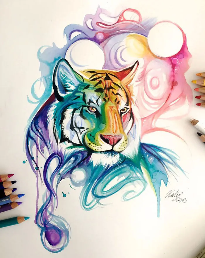 Wild Animal Spirits In Pencil And Marker Illustrations By Katy Lipscomb (Interview)