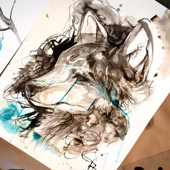 Wild Animal Spirits In Pencil And Marker Illustrations By Katy Lipscomb (Interview)