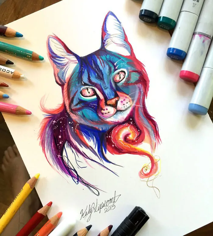 Wild Animal Spirits In Pencil And Marker Illustrations By Katy Lipscomb (Interview)