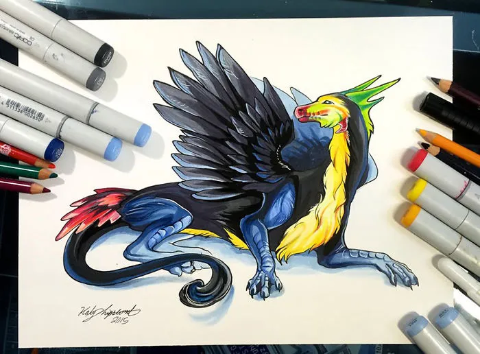 Wild Animal Spirits In Pencil And Marker Illustrations By Katy Lipscomb (Interview)