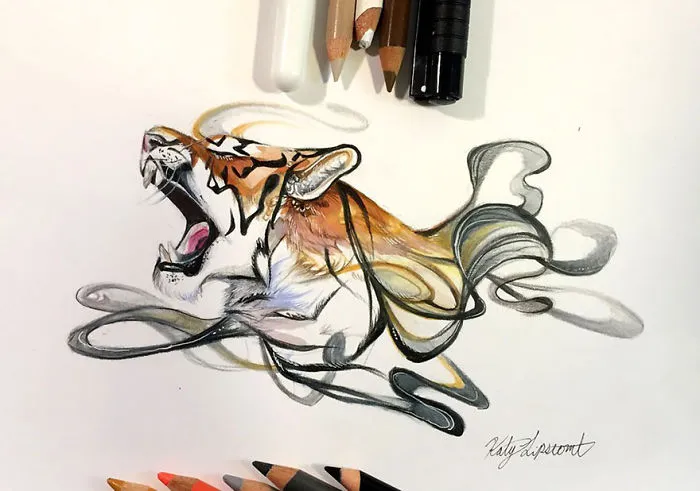 Wild Animal Spirits In Pencil And Marker Illustrations By Katy Lipscomb (Interview)