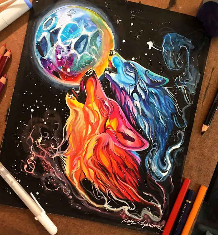 Wild Animal Spirits In Pencil And Marker Illustrations By Katy Lipscomb (Interview)