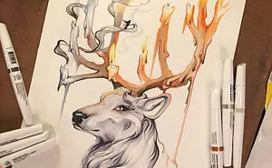 Wild Animal Spirits In Pencil And Marker Illustrations By Katy Lipscomb (Interview)