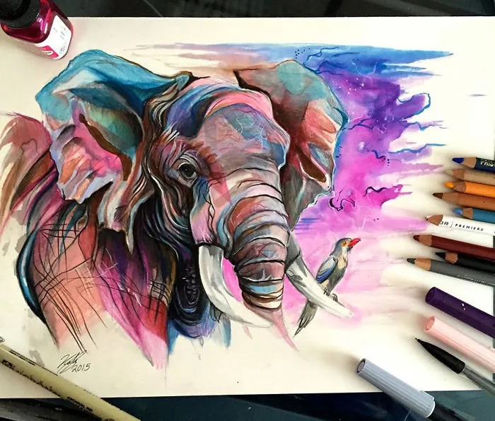 Wild Animal Spirits In Pencil And Marker Illustrations By Katy Lipscomb (Interview)