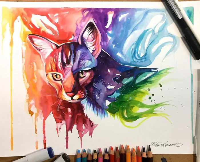 Wild Animal Spirits In Pencil And Marker Illustrations By Katy Lipscomb (Interview)