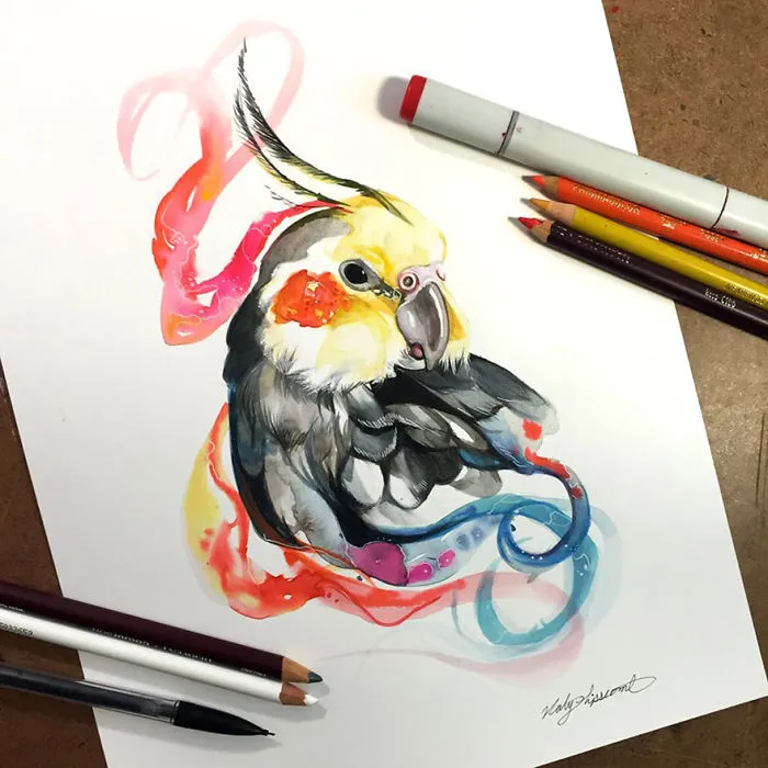 Wild Animal Spirits In Pencil And Marker Illustrations By Katy Lipscomb (Interview)