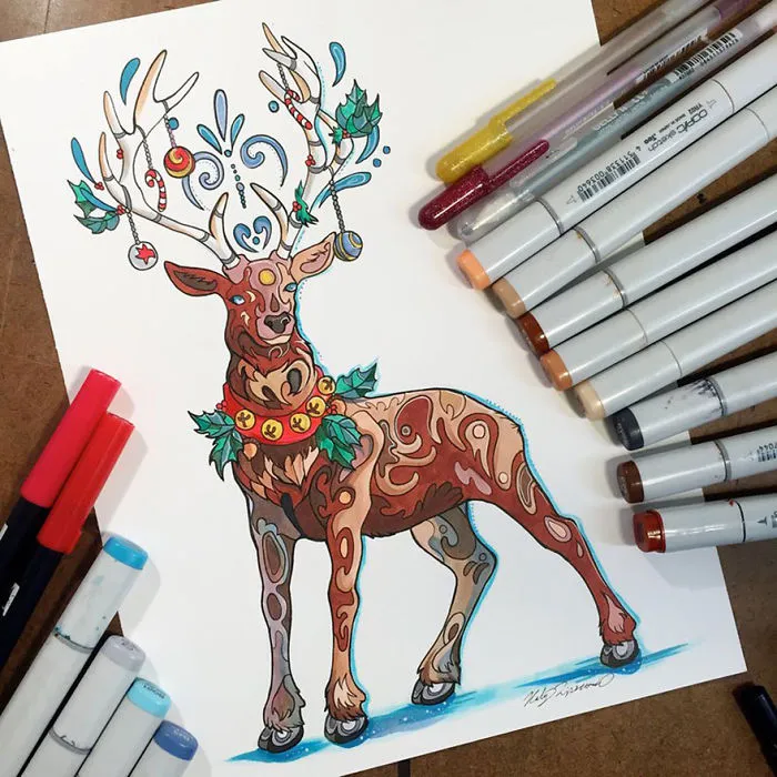 Wild Animal Spirits In Pencil And Marker Illustrations By Katy Lipscomb (Interview)