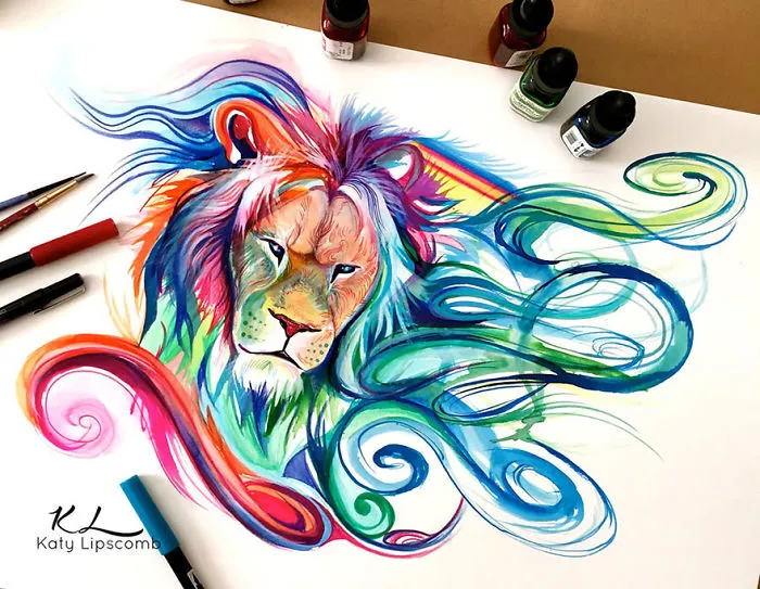 Wild Animal Spirits In Pencil And Marker Illustrations By Katy Lipscomb (Interview)