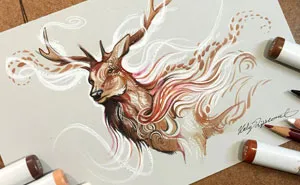 Wild Animal Spirits In Pencil And Marker Illustrations By Katy Lipscomb (Interview)