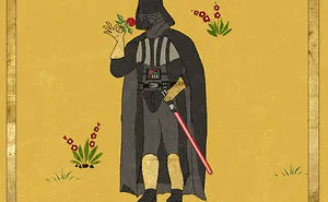 Master Yoda And Darth Vader's Portraits In Turkish Style Miniature Painting