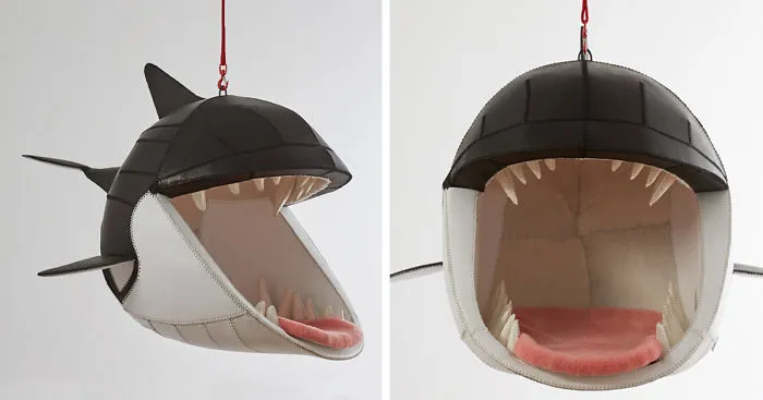 Hanging Animal Chairs Let You Sit  In The Mouths Of Deadly Predators