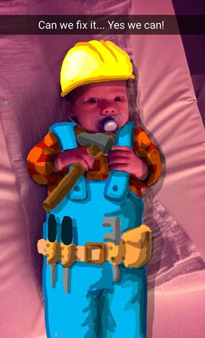 SNAPDAD: Dad Doodles On His Baby's Snapchat Pics And It's Adorable