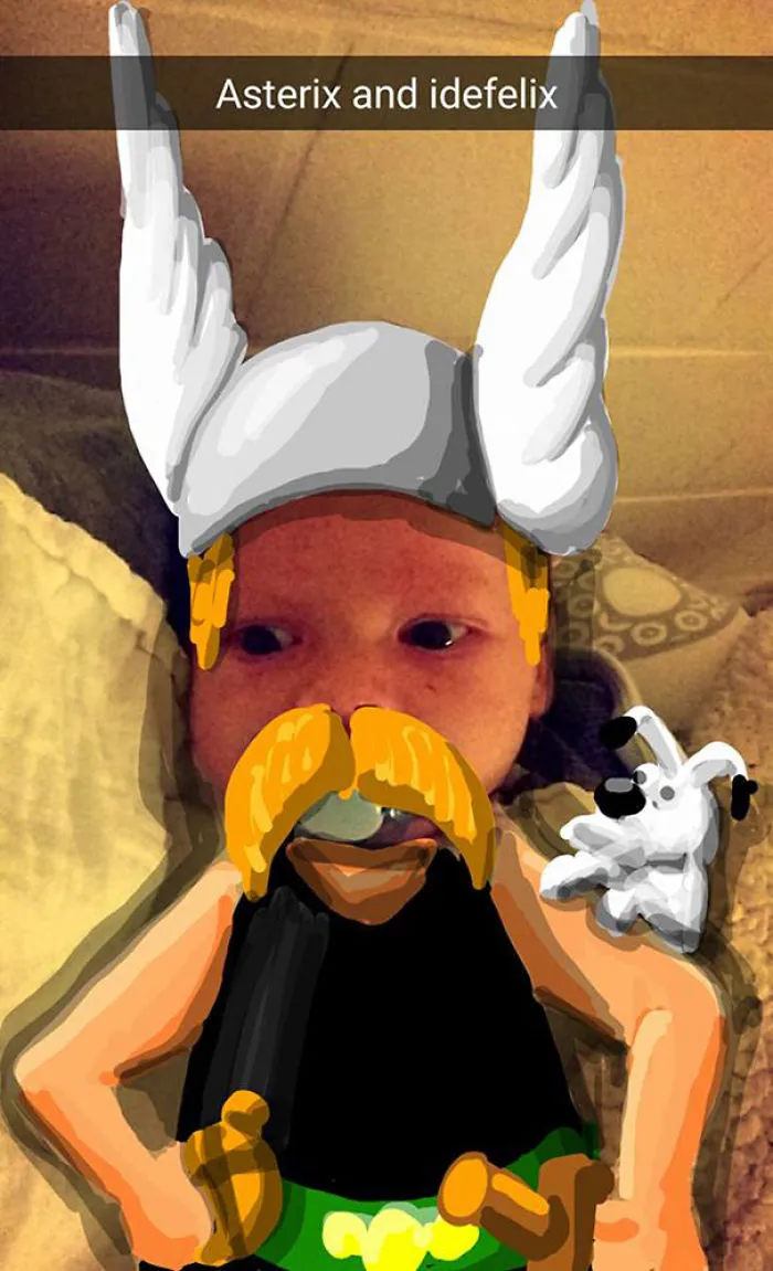 SNAPDAD: Dad Doodles On His Baby's Snapchat Pics And It's Adorable