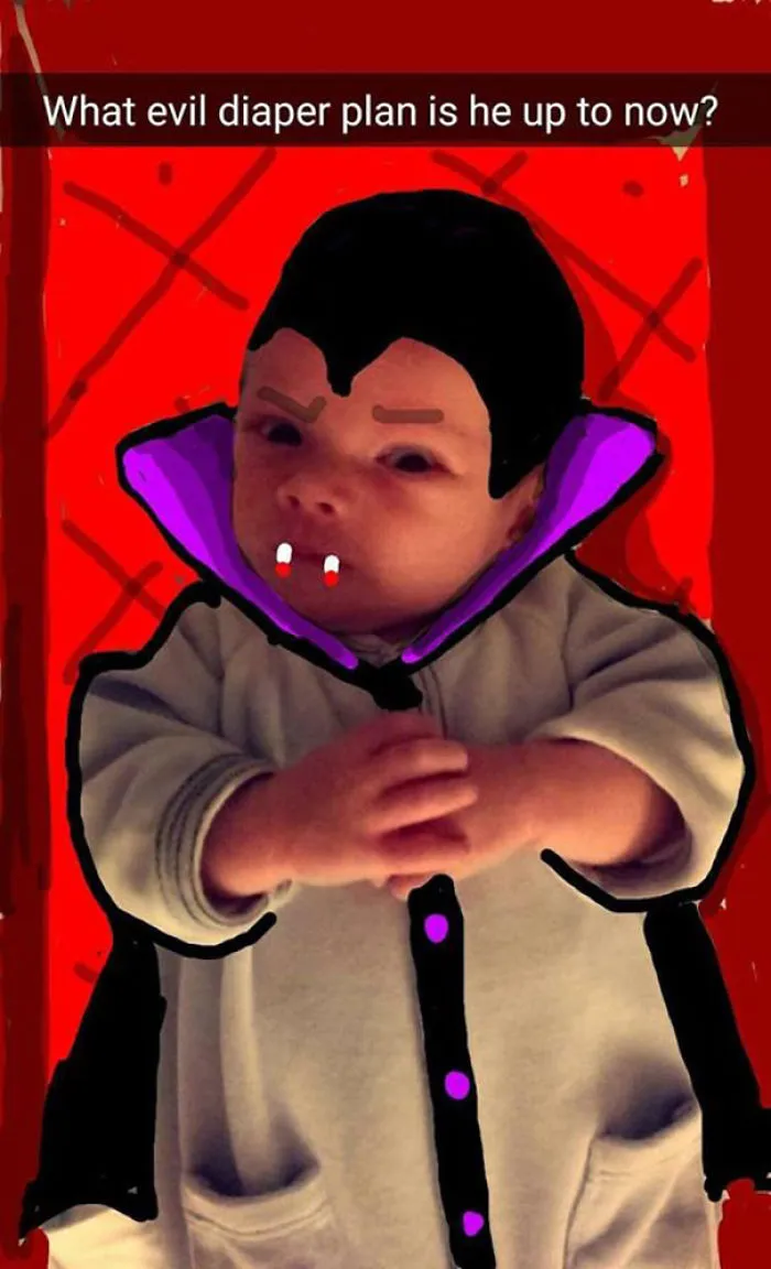 SNAPDAD: Dad Doodles On His Baby's Snapchat Pics And It's Adorable
