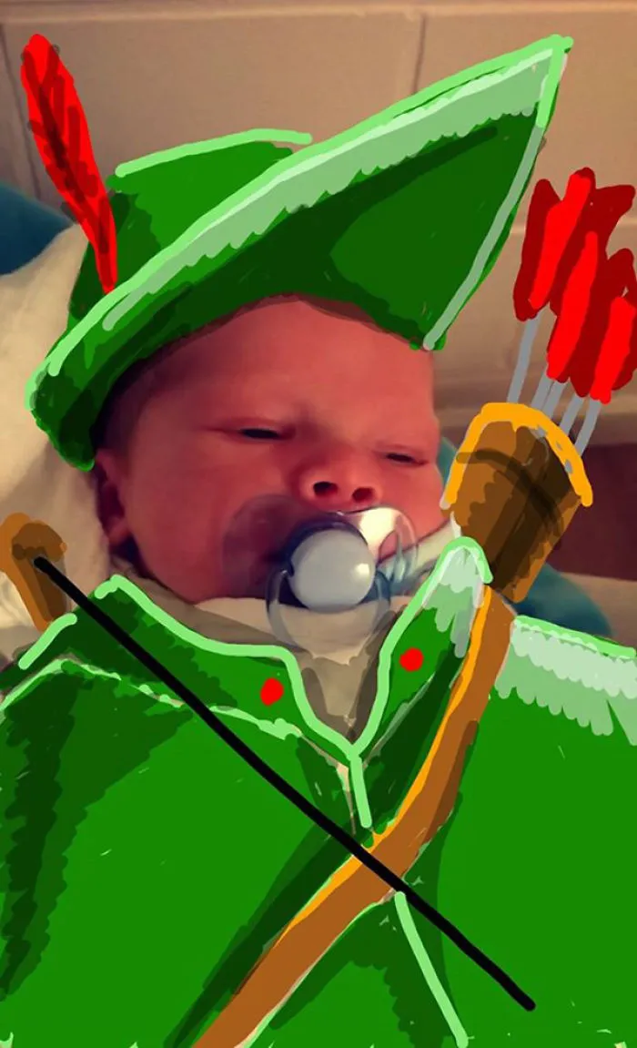 SNAPDAD: Dad Doodles On His Baby's Snapchat Pics And It's Adorable