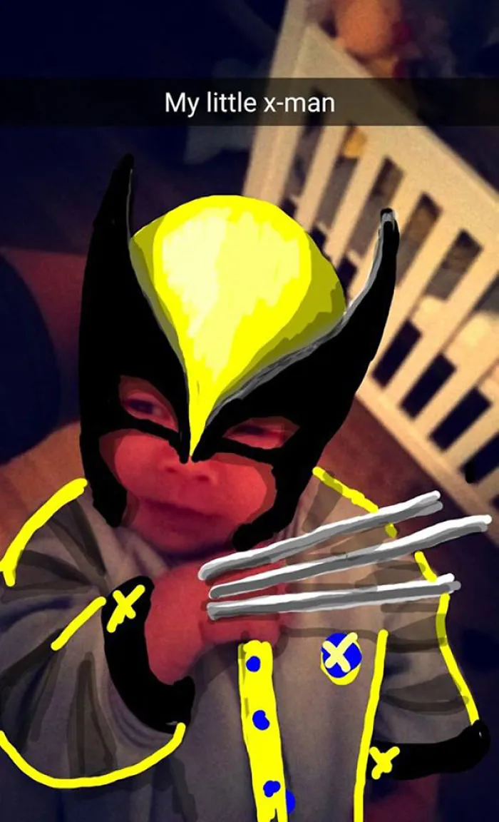 SNAPDAD: Dad Doodles On His Baby's Snapchat Pics And It's Adorable