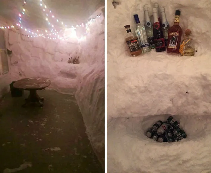 The Correct Way To Be Snowed In...