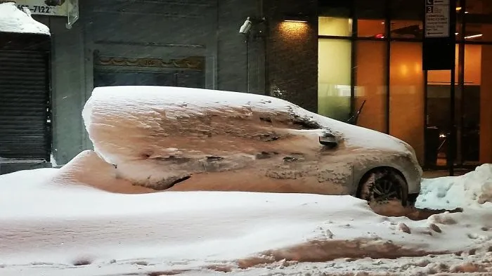When It's So Blizzard Your Parked Car Goes Into Warp Speed