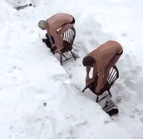 West Virginia University Swimmers Practice In Snow