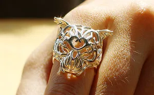 3d Printed Tiger Zodiac Ring - Chinese Astrology - Vulcan Jewelry
