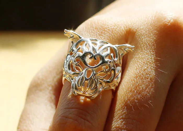 3d Printed Tiger Zodiac Ring - Chinese Astrology - Vulcan Jewelry