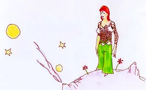 I Drew Ziggy Stardust In The Settings Of 'The Little Prince'