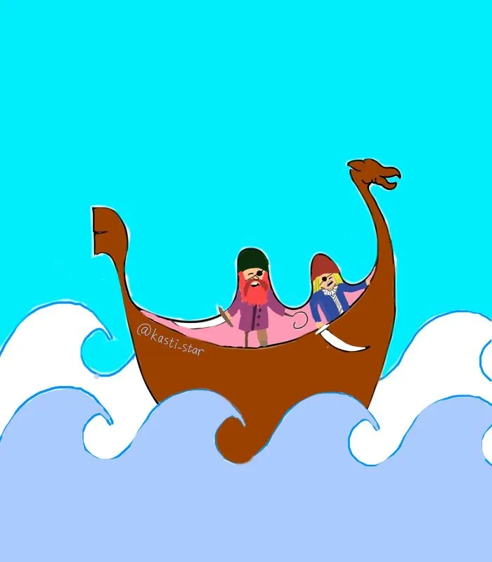 Vikings With Dragon Boat
