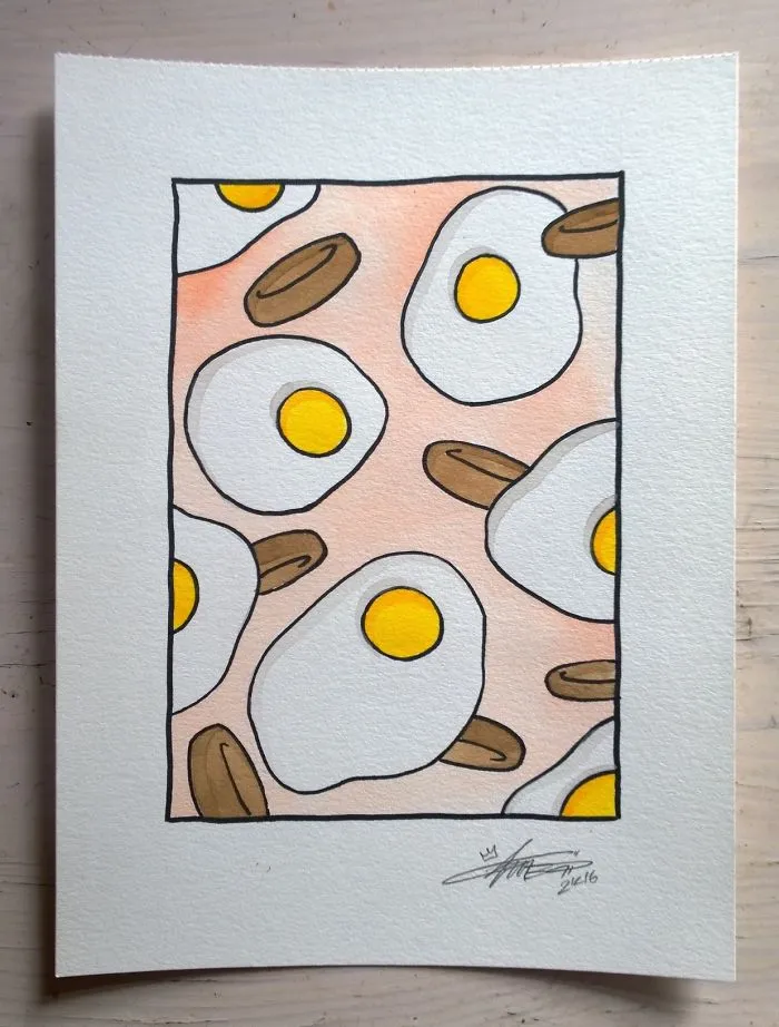 I Draw Greasy Breakfasts Using Watercolour