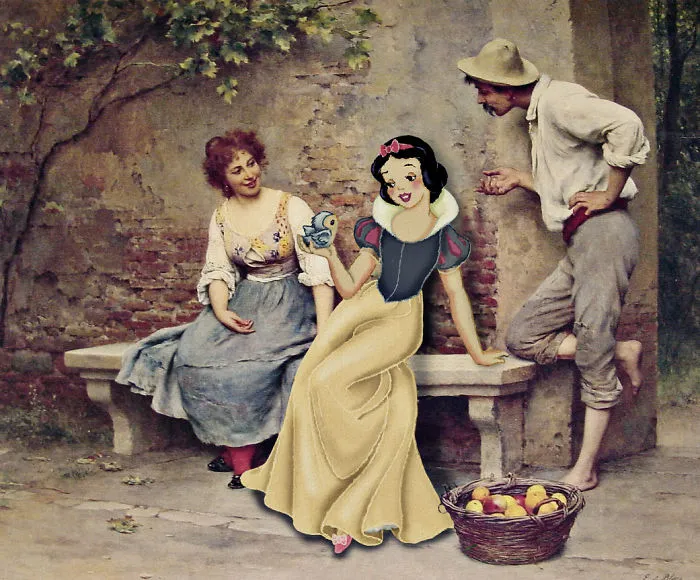 The Flirtation By Eugene De Blaas