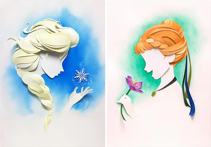 Artist Makes Disney Characters From Layers Of Paper