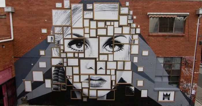 200+ Frames Were Used In The Making Of This Twiggy Mural That We Painted