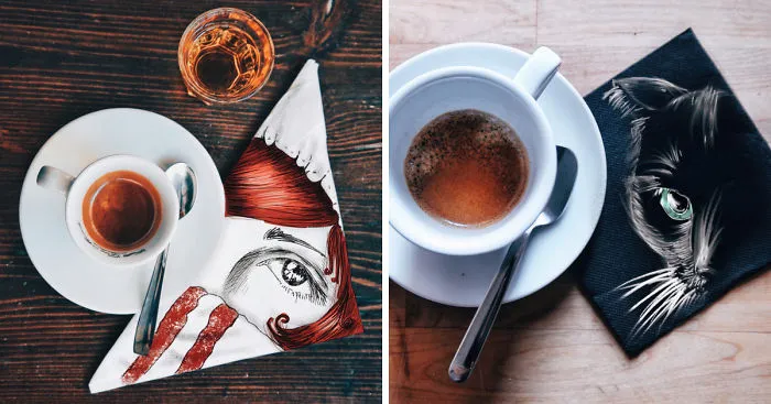 How I Use My Napkins When I Drink Coffee