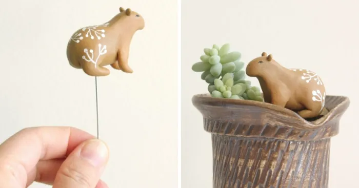 I Make Miniature Animals To Keep My Plants Company