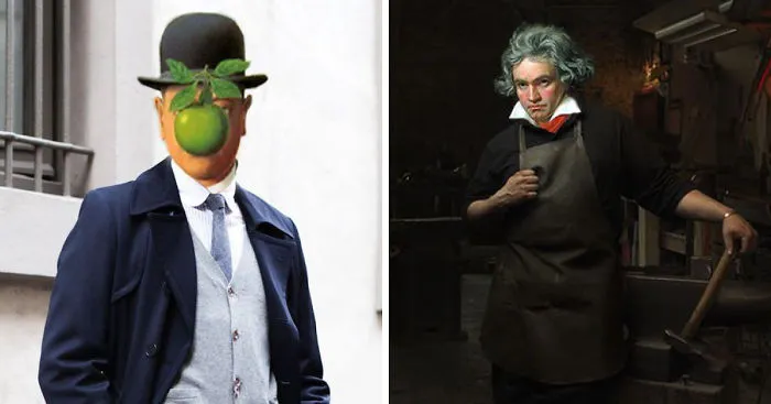 I Make Creative Collages By Combining Photos And Famous Paintings