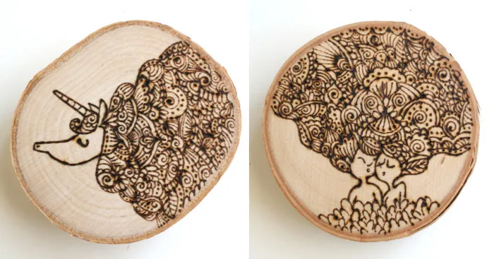 I Create Wood Burnt Art Inspired By Henna