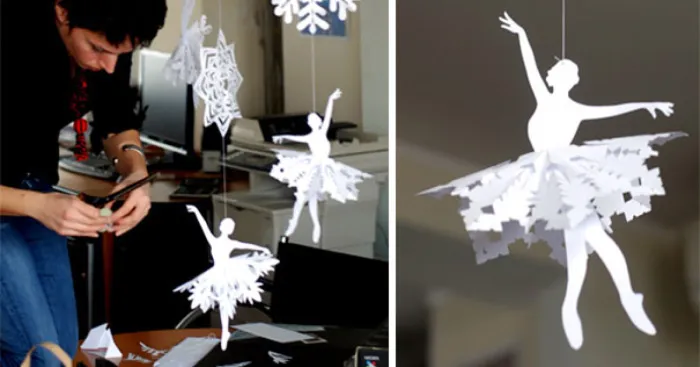 How To Make Paper Snowflake Ballerinas