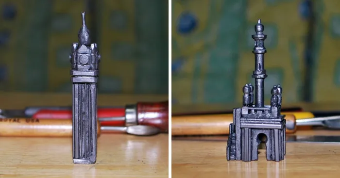 I Create Miniature Graphite Sculptures From A Carpenter's Pencil